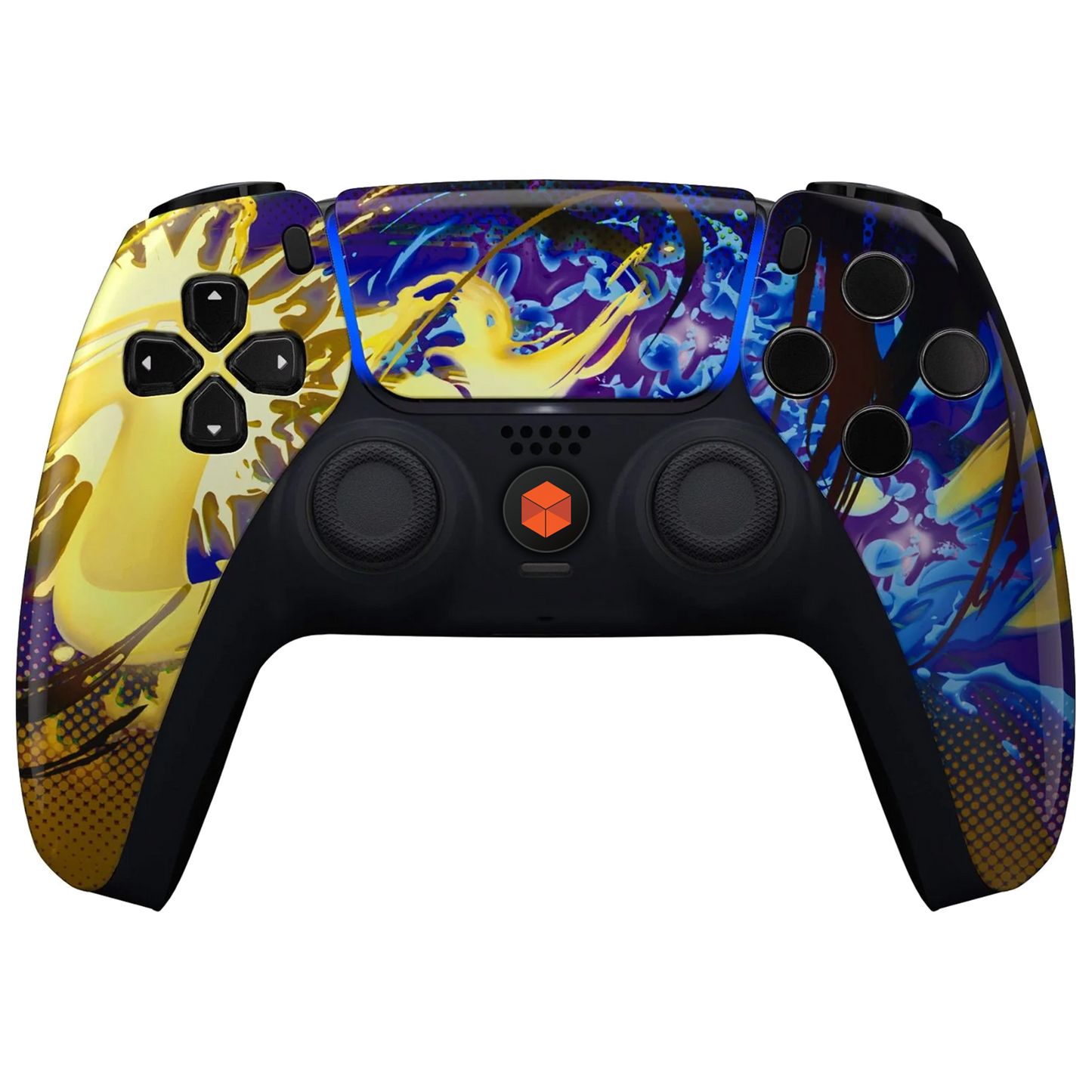 MNR Fighting Elements Yellow/Blue Modded Controller for PS5