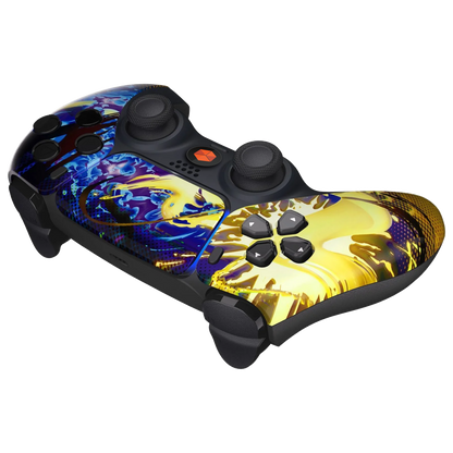 MNR Fighting Elements Yellow/Blue Modded Controller for PS5