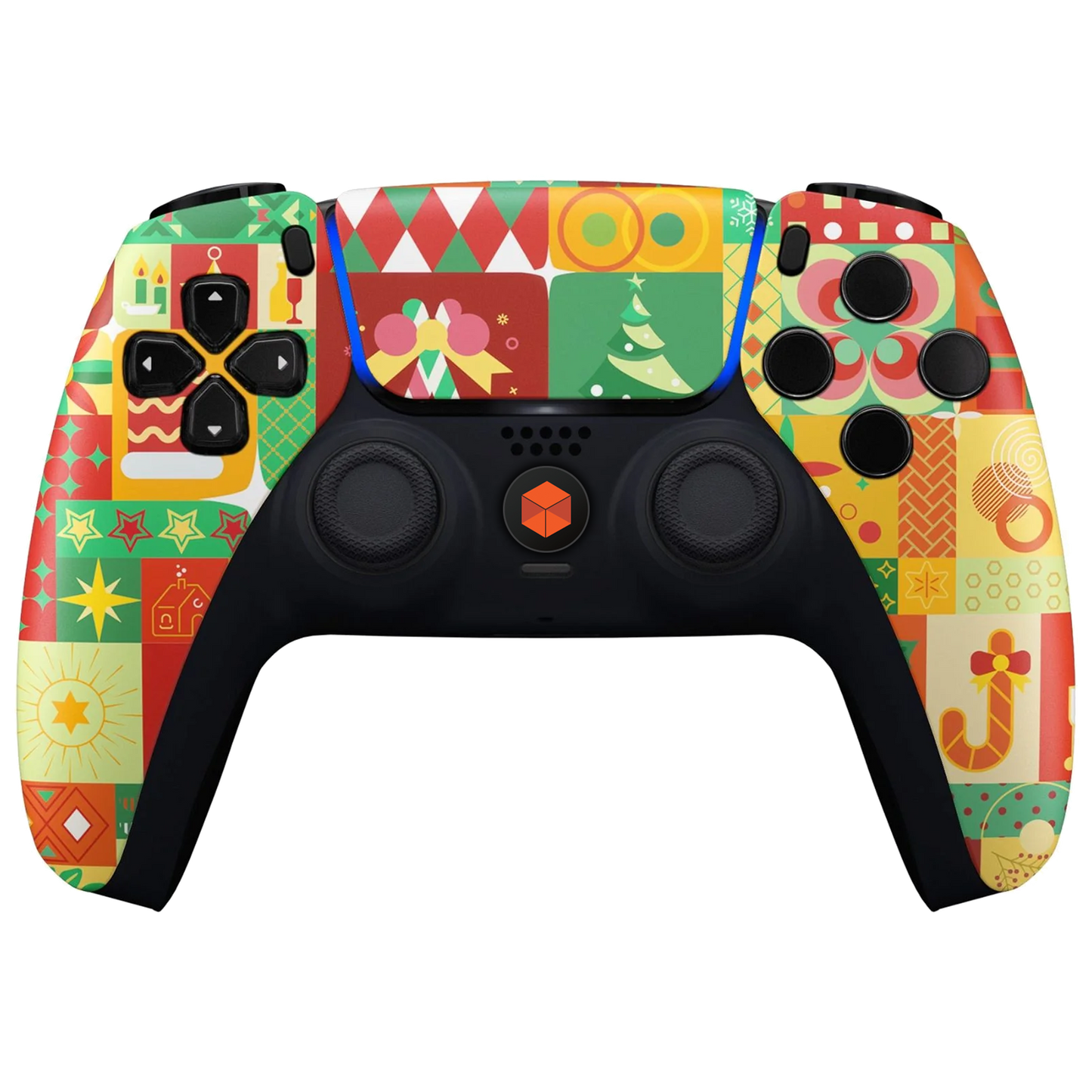 MNR Holly Jolly Wrapping Modded Controller for PS5